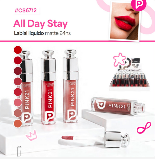 Brillo Labial Liquido Matte Pink21
